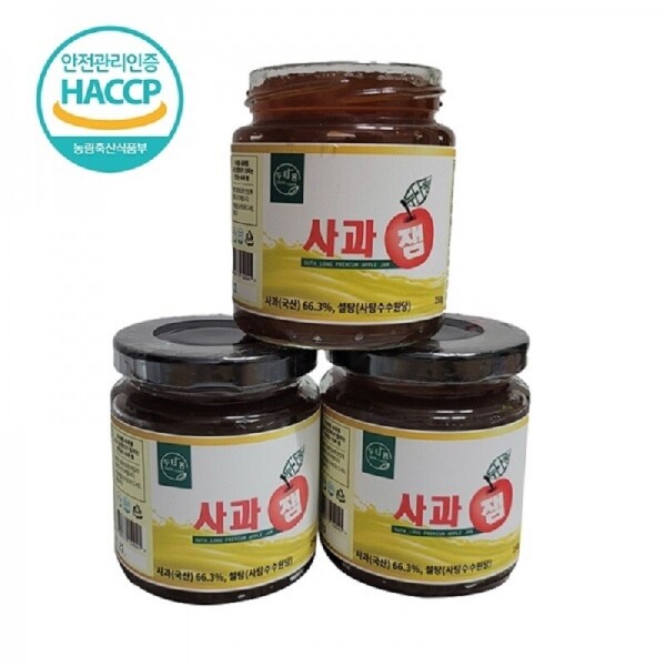 삼척몰,두타롱사과잼 250g*1병 / 250g*2병 [생사과, 사탕수수원당 사용, 삼척시농산물가공센터 생산]