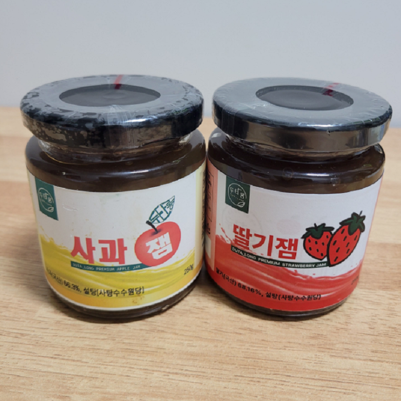 두타롱딸기잼 250g*1병 / 250g*2병 [생딸기, 사탕수수원당 사용, 삼척시농산물가공센터 생산]